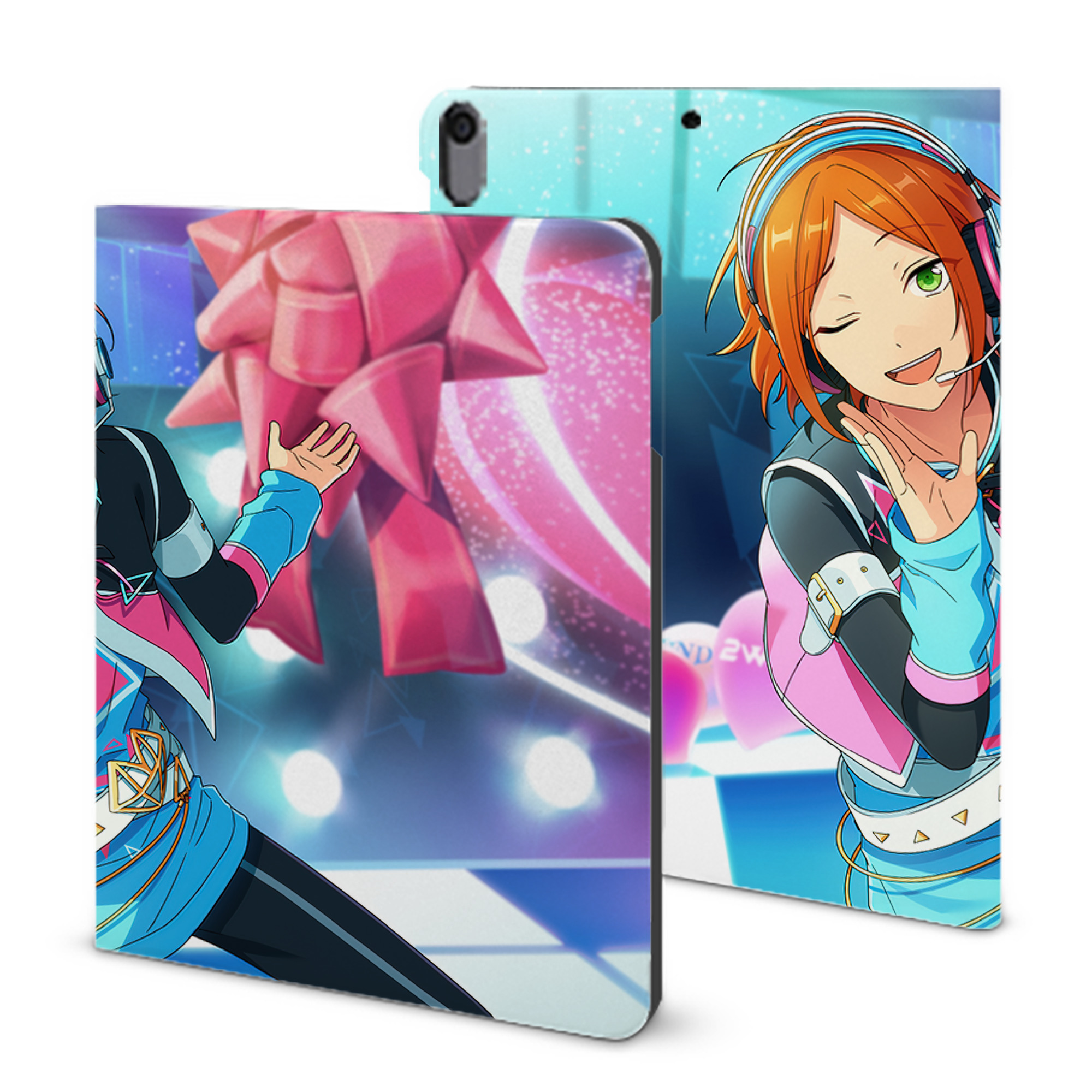 （画像用） あんさんぶるスターズ! Ensemble Stars IPad ケース ブック型 PUレザー TPU 耐衝撃 軽量 薄型 ペン収納なし 全面保護 IPad 各モデル対応